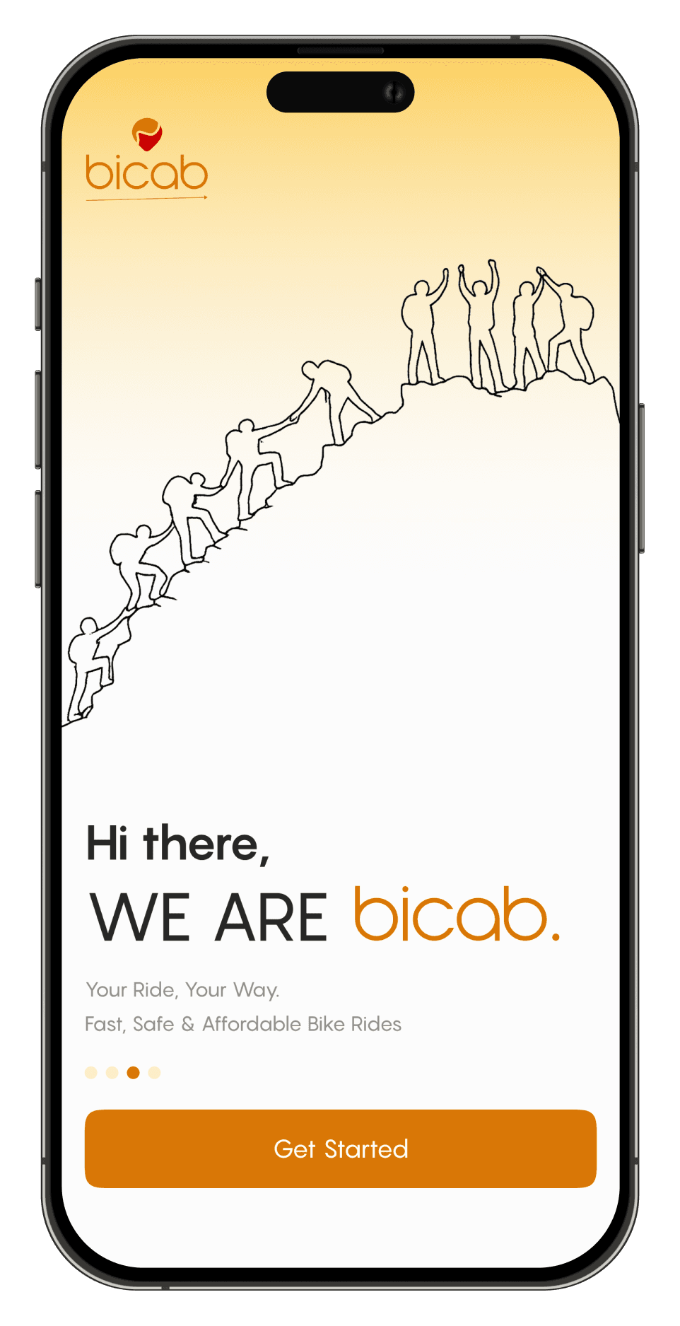 Bicab Mobile App Screen